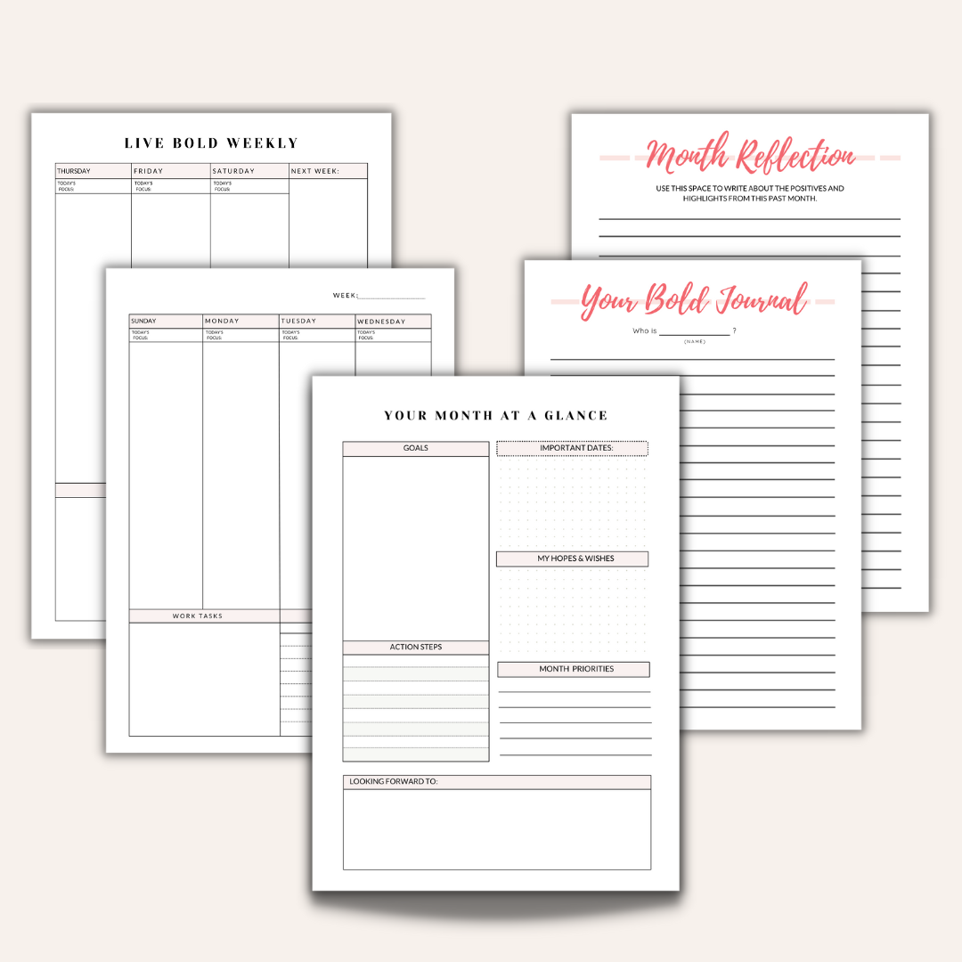 New Bold Journey Planner